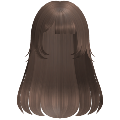 ♡﹒adorable long wispy layered hair in brown Roblox item