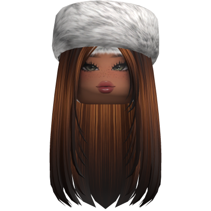 Brunette Baddie Girl with Ushanka
