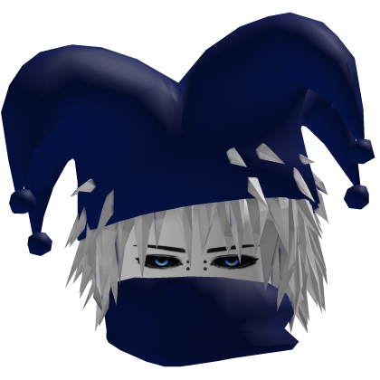 Dashie Vkei Hair White with Blue Jester Hat and Ba