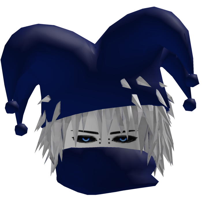 Dashie Vkei Hair White with Blue Jester Hat and Ba