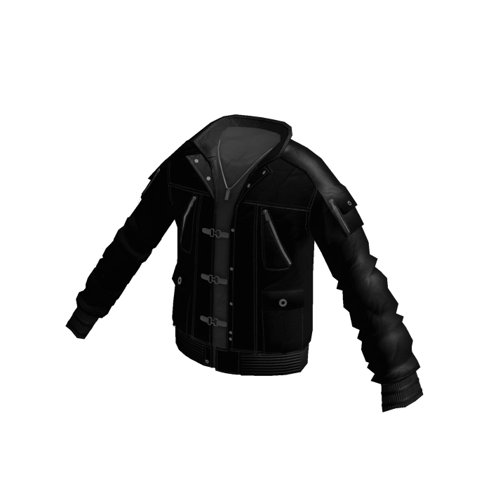 Ribbed Sleeve Bomber Jacket (Black)