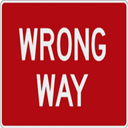 Wrong way sign Roblox decal