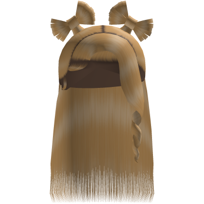 Blonde Half Up Twin Bow Sleek Bussdown