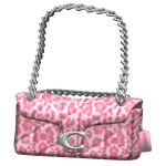 Coach Quilted Shoulder Bag Y2K Pink Leopard