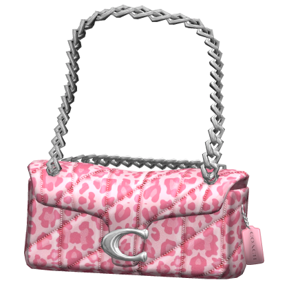 Coach Quilted Shoulder Bag Y2K Pink Leopard thumbnail