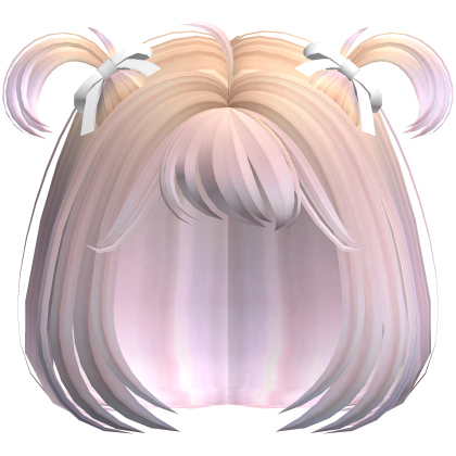 Cute Messy Bob and pigtails w Ribbons Cotton Candy Roblox item