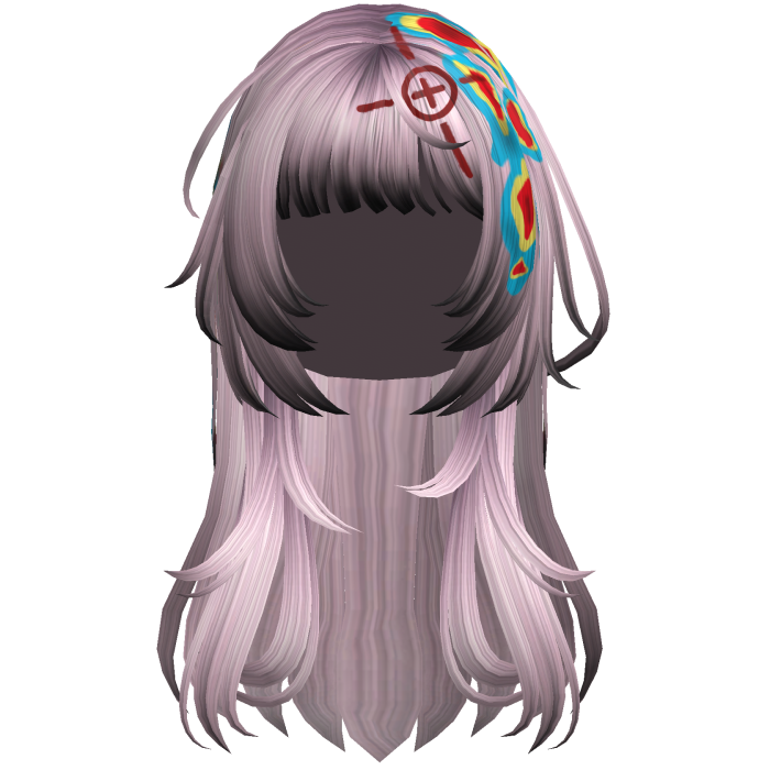 Rose Pink Heatwave Crosshair Punk Flowy Girl Hair
