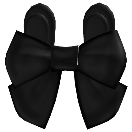 ♡ black cute kawaii emo bunny bow ribbon