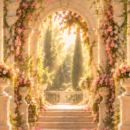 Pink Rose Palace Garden Angelcore Heaven Aesthetic