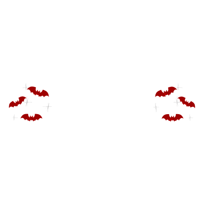 Halloween Bat Dracula Red Sparkle Aura Confetti