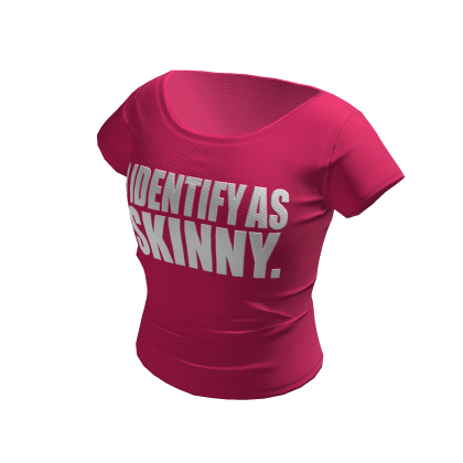 I IDENTIFY AS SKINNY. Crop Tee Shirt | Hot Pink