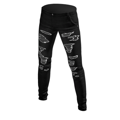 Distressed Jeans Black thumbnail