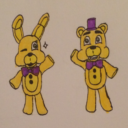 Fredbear & Spring Bonnie Plushie Art Roblox decal