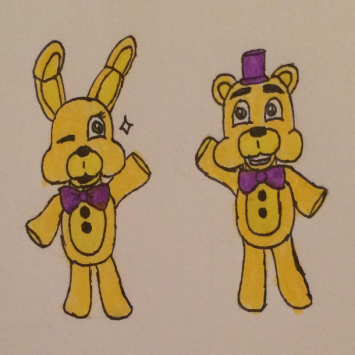 Fredbear & Spring Bonnie Plushie Art Roblox decal