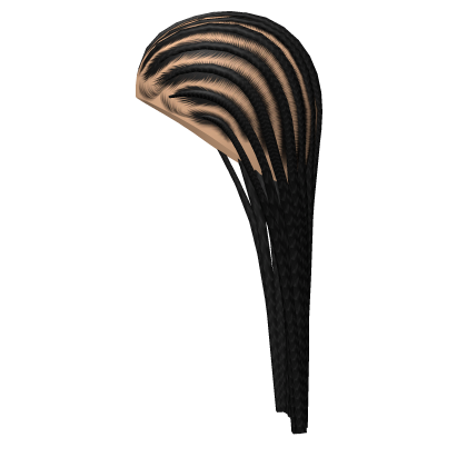 Feed-In Braids in Black Roblox item