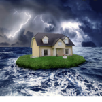 The water outside the house