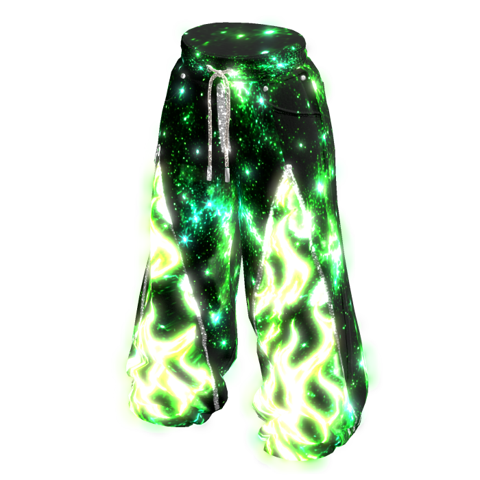 OVD - BAGGY GREEN NEON GLOW 80se Y2K