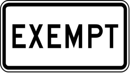 Exempt Plaque (White) Roblox decal