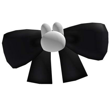 ♡ cute black ruffled bunny hair clip Roblox item
