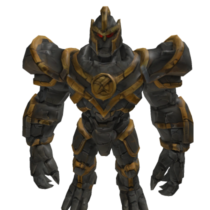Golden Stone Golem Monster R15 NPC no Scripted