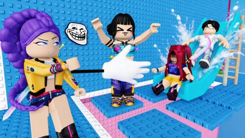 🎶 KPop Demon Hunter Tower Slide Roleplay 💜