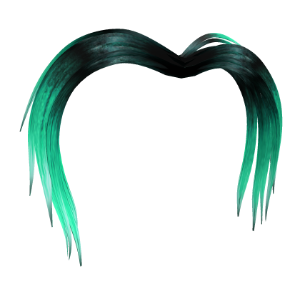 Cyan & Black Dipdye Ombre Scene Hair Extensions Roblox item