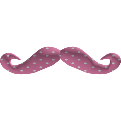  Kawaii Pink Polka Derp Stache (Lowered)