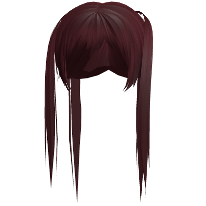 messy anime kawaii twintails in red Roblox item