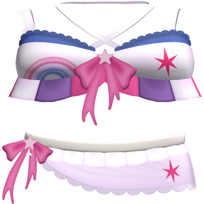cutesy twilight pastel pony purple bow star dress