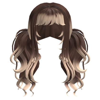 Lush Messy Cute Anime Pigtails Brown to Blonde Roblox item