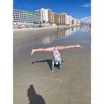 The beach gymnast
