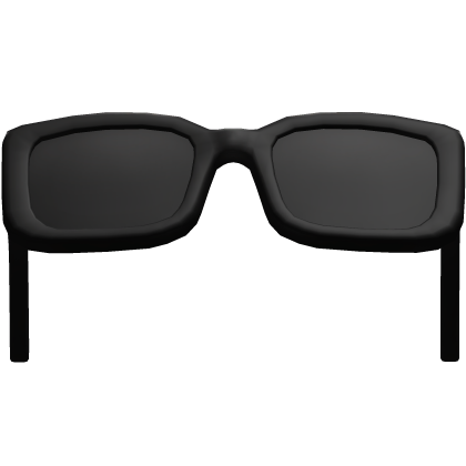 Raised Trendy Glasses on Hair Black Roblox item