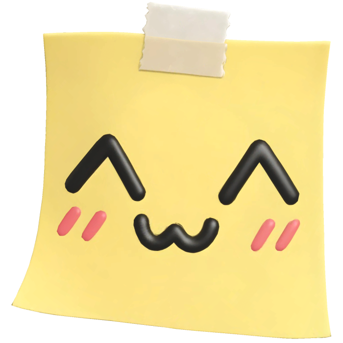 Kawaii Taped Sticky Note