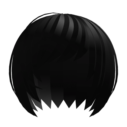 ៹ black shy choppy bob (つ﹏<) Roblox item