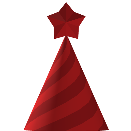 ❤️ Red Party Hat