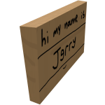Jerry’s name badge