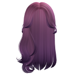 Purple Straight Long Hair