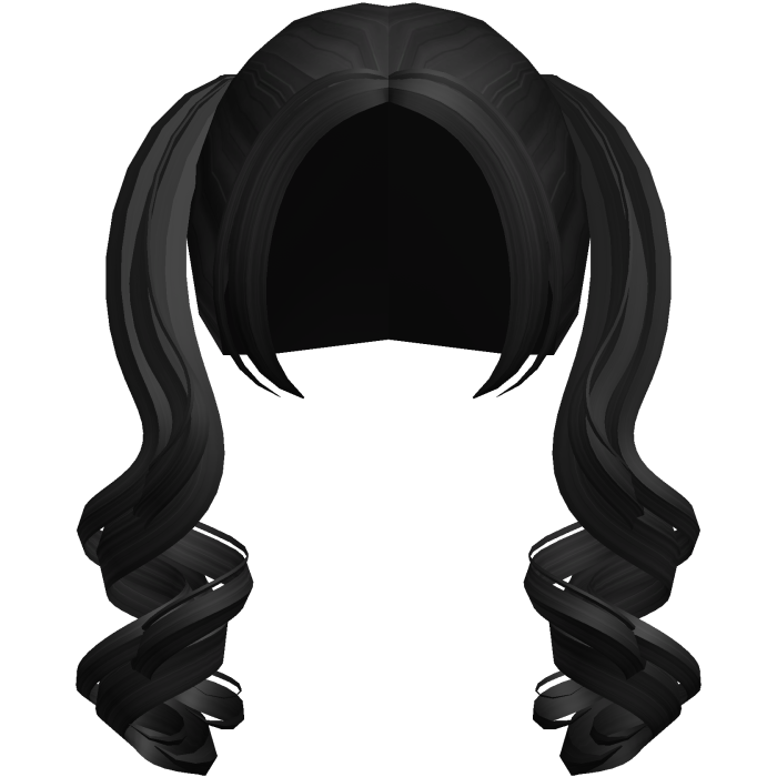 adorable black layered swirly pigtails