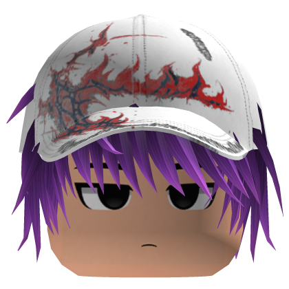 emo messy messy anime hair purple Y2K Roblox item