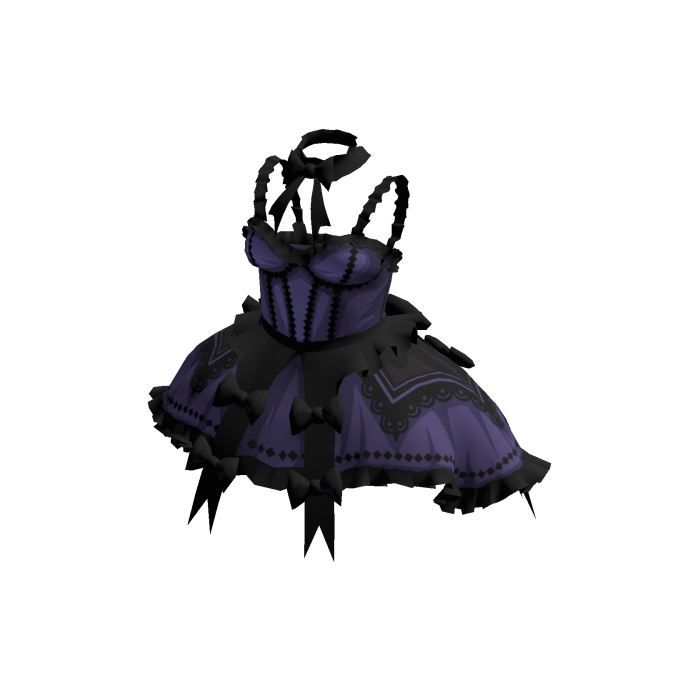 Purple and black maid puffy skirt