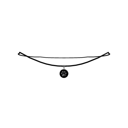 Black Metallic Paw Necklace (1.0)