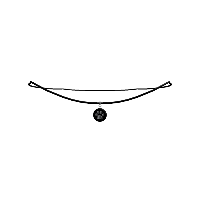 Black Metallic Paw Necklace (1.0)