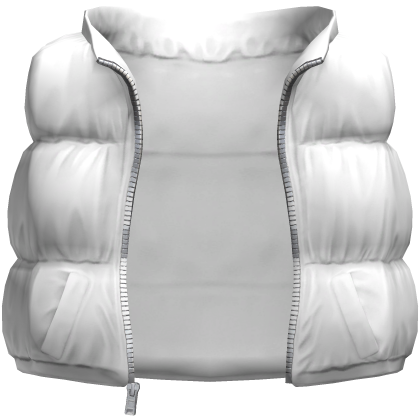 Puffer Vest White Alaska Jacket Cleezy Y2K 1.0