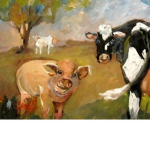 Pig and cow group