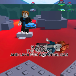 Survive the lava and tsunami for car and steal it