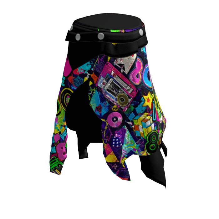 iBLOX - Y2K Retro Pop Graffiti Layered Skirt