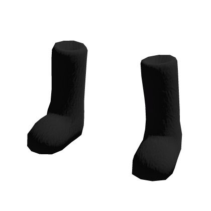 Y2K Fuzzy Black Boots