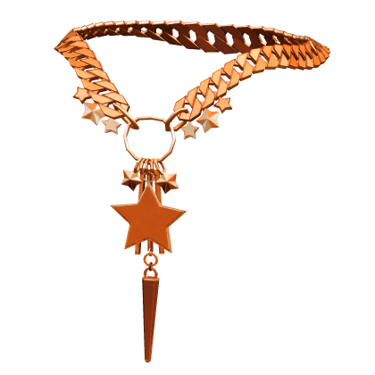 [NEW 🚨] Orange Y2K Star Chained Necklace (1.0) Roblox item