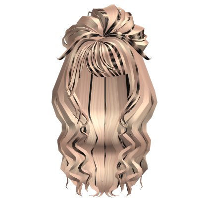 Blonde Curly Gyaru Hair Black Strands Harajuku Y2K Roblox item