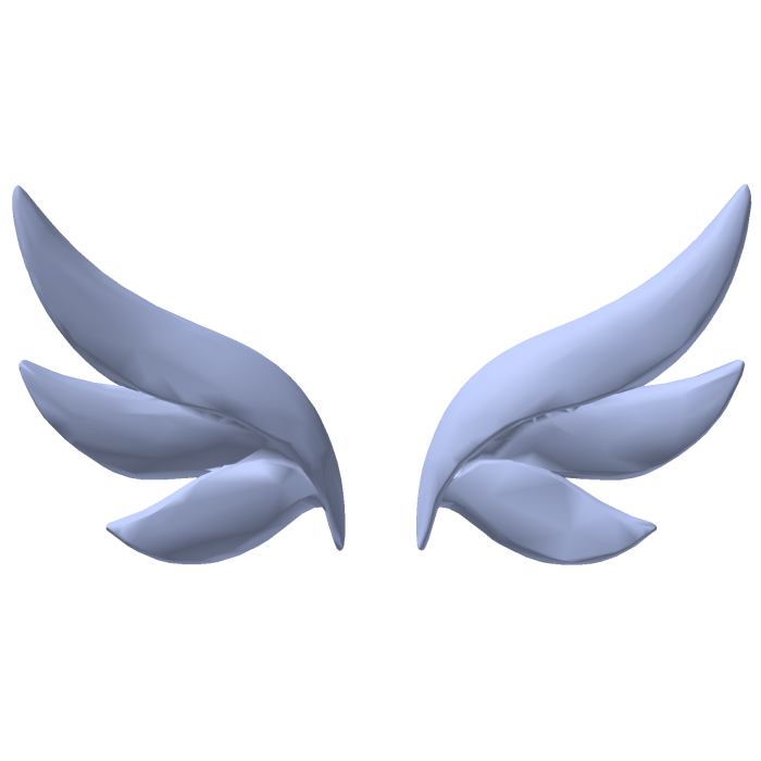Small Sky Blue Angel Wings
